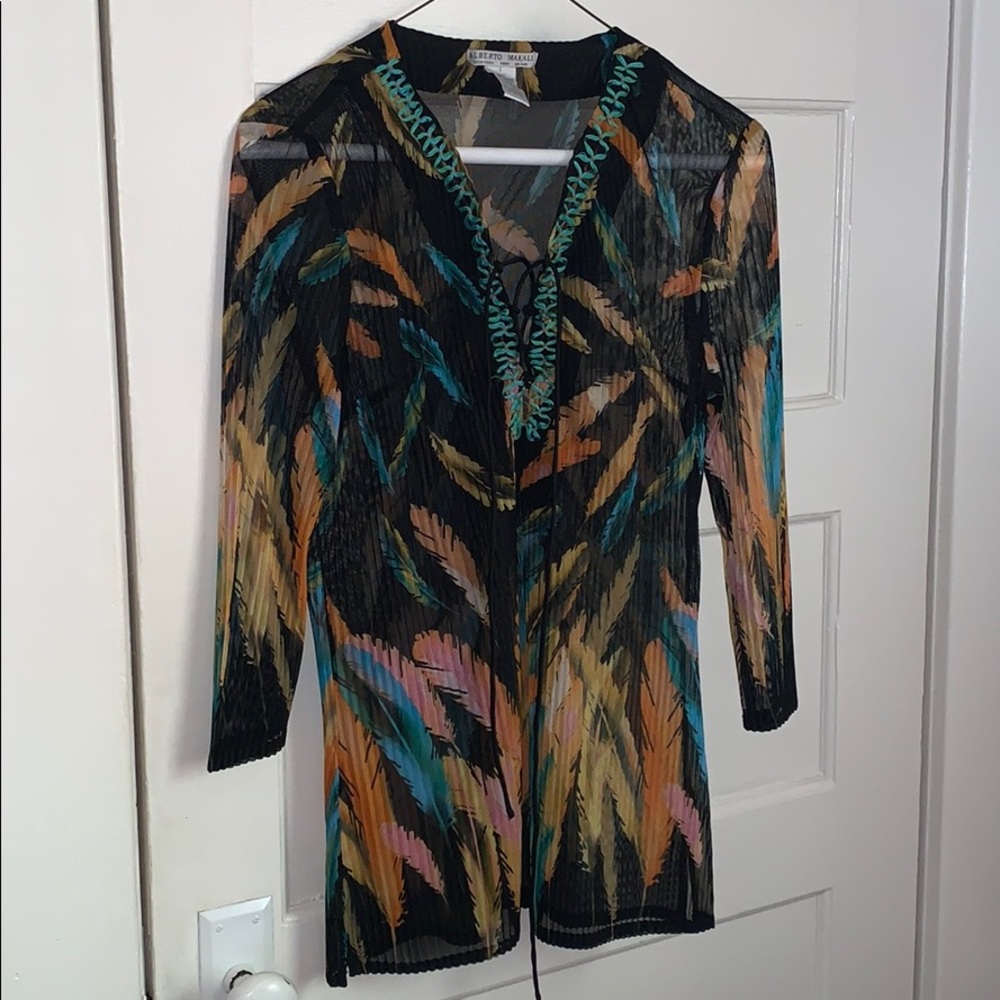 Alberto Makali Feather Top